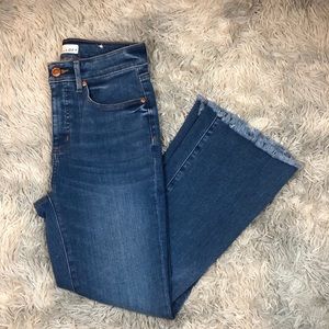 LOFT Curvy High Waist Flare Crop Jeans